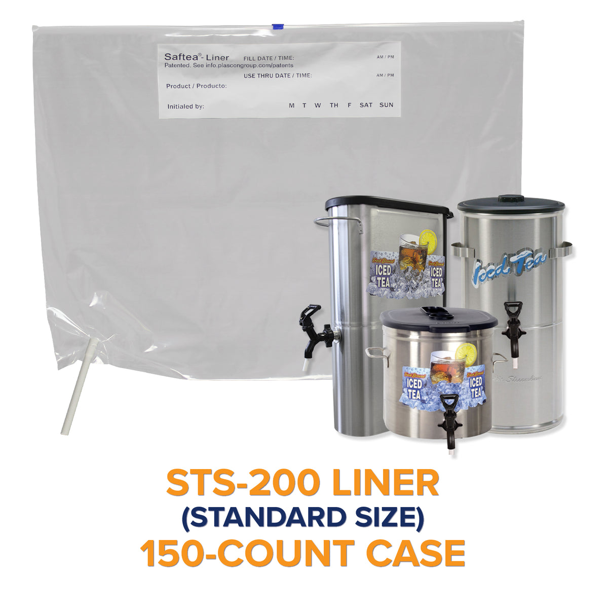 Plascon Sts-200 Saftea Tea Urn Liner - 150 / CS