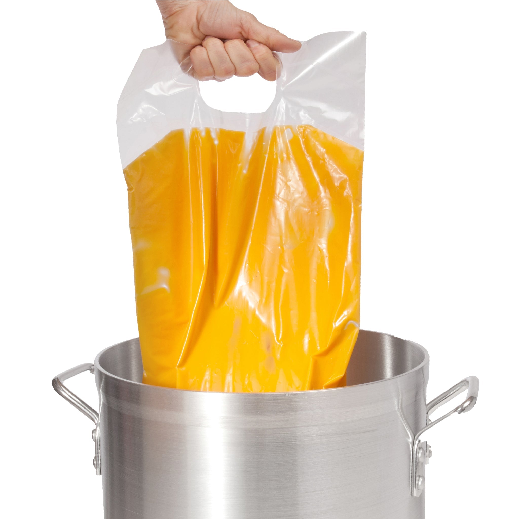 4.5 Mil Handle Heat Sealed Cook Chill Bag 2-Gallon 10” x 34” - 400