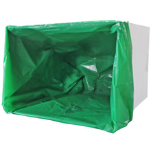 25.5" x 13" x 25.5" 1.1 Mil Biodegradable*  LLDPE Green with Black Print Gusseted Food Grade Liner
