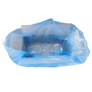 Box Liner :  21.25" x 16.5" x 25.75" 2.0 Mil LLDPE Blue Gusseted Food Grade Liner