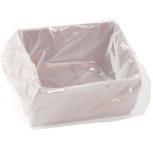 Box Liner :  25.5" x 17.5" x 20" 3.0 Mil Clear Gusseted Biodegradable* Liner