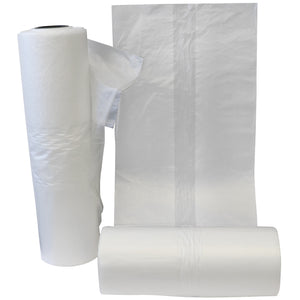 16" x 13.5" x 26" 1.0 Mil Clear Gusseted Perforated Biodegradable* Liners on a Roll