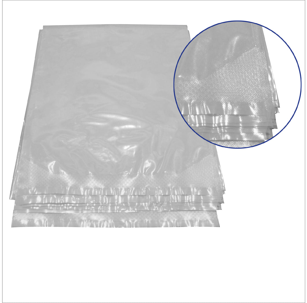 Angle Heat Sealed Cook Chill Bag with Close Up View of Angle Seal