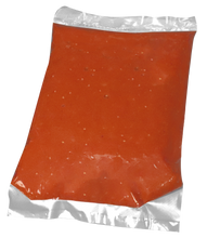 Angle Heat Sealed Cook Chill Bag with Marinara Sauce